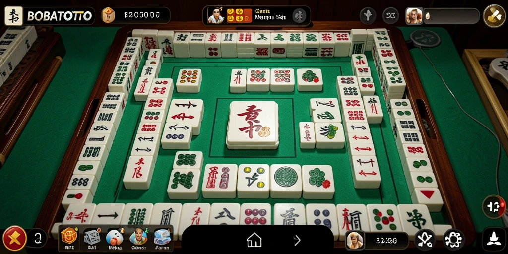 Tangkapan layar gameplay BOBATOTO yang menampilkan keseruan bermain Mahjong.