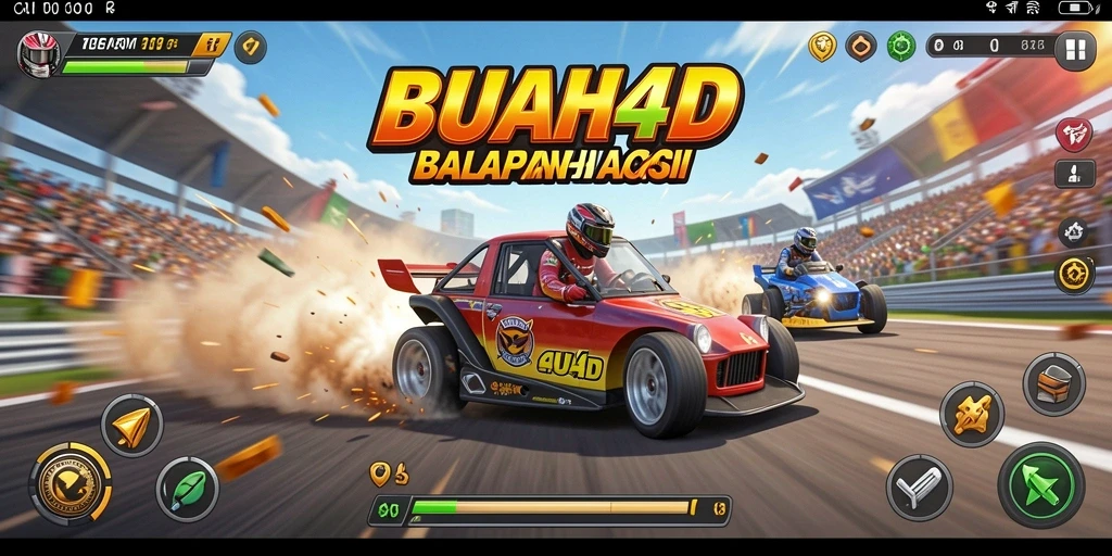 Tampilan gameplay BUAH4D yang memukau saat balapan.