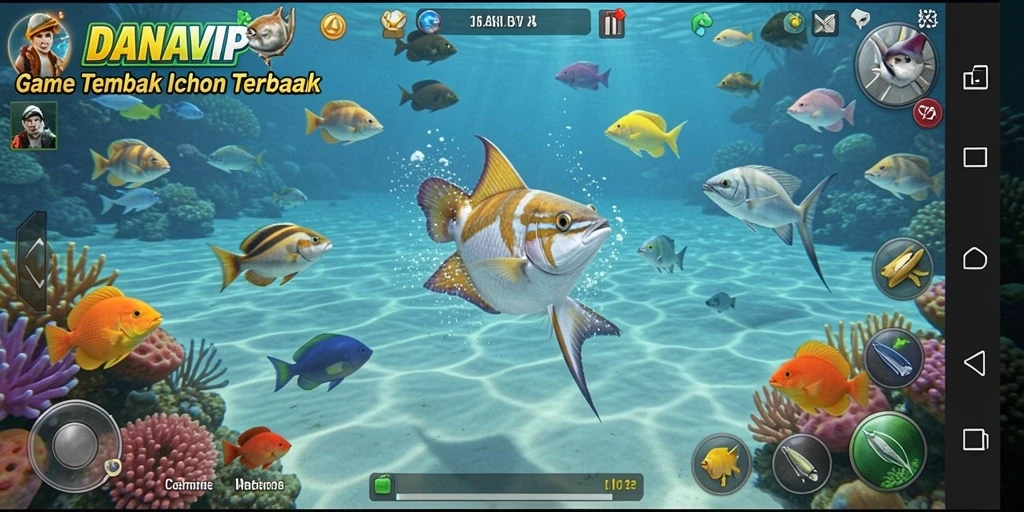 Tampilan gameplay menembak ikan yang seru dan mengasyikkan di DANAVIP.