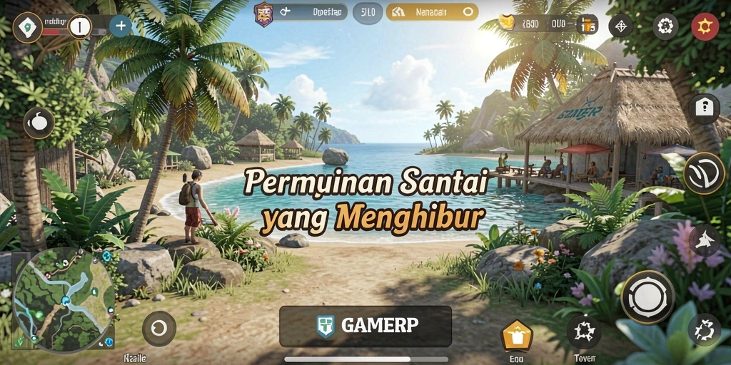Tampilan gameplay GAMERP yang cerah dan menarik.