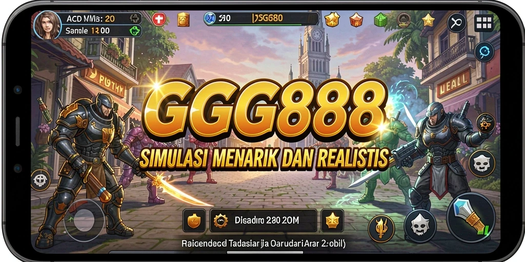 Screenshot gameplay GGG888 yang menunjukkan simulasi kota yang hidup.