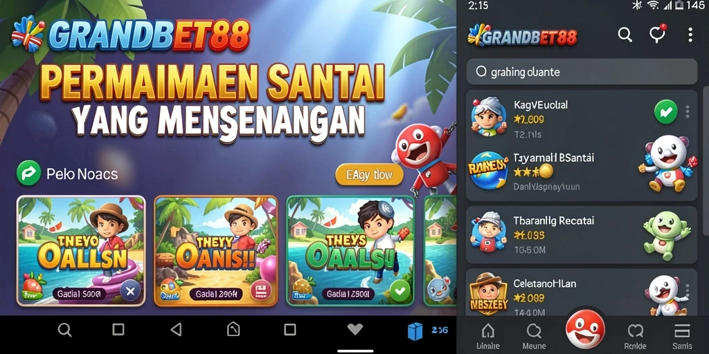 Tampilan gameplay menarik dari GRANDBET88 yang penuh warna.