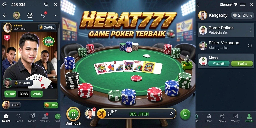 Tangkapan layar utama HEBAT777 yang menampilkan gameplay poker yang seru.