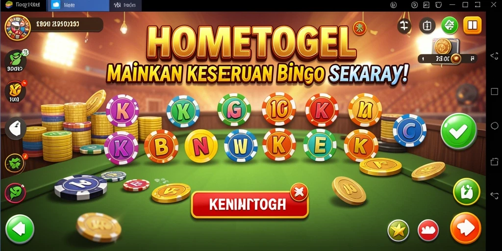 Tangkapan layar gameplay Bingo di HOMETOGEL saat seru bermain.