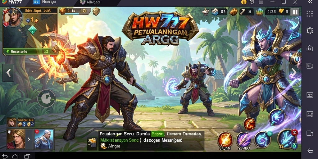Tampilan menarik dari gameplay ARPG HW777 yang penuh aksi.