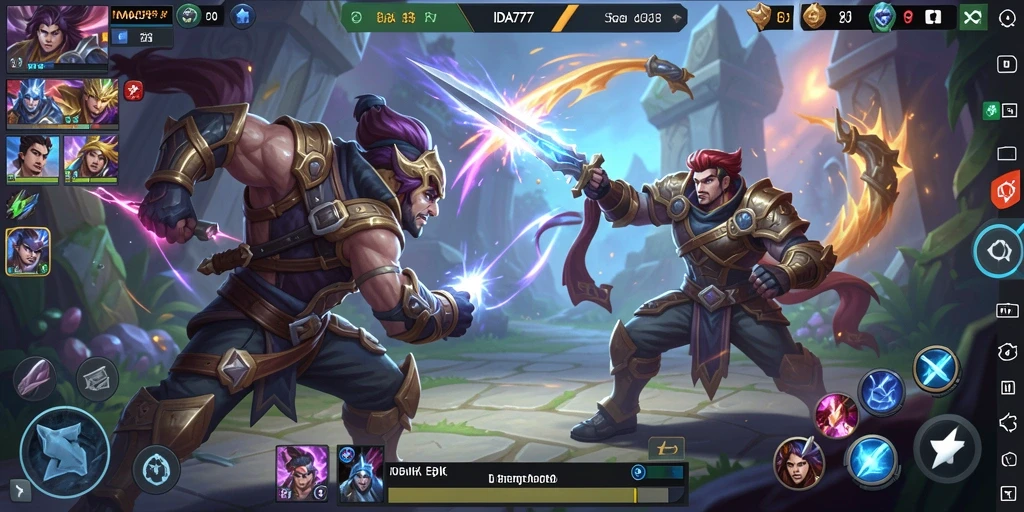 Screenshot gameplay IDA777 menampilkan aksi seru dalam pertarungan MOBA.