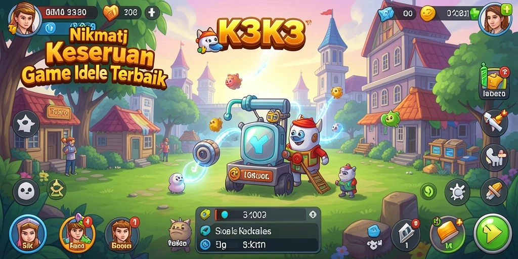 Screenshot utama K3K3 menampilkan gameplay yang menarik dan santai.
