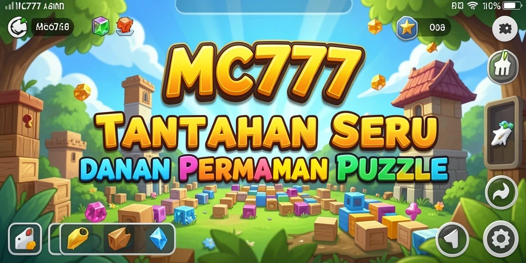 Screenshot gameplay menarik dari MC777 yang menunjukkan tantangan puzzle.
