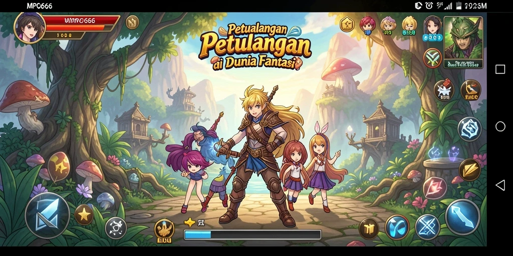 Screenshot MPO666 menampilkan aksi seru karakter Anime dalam pertarungan.