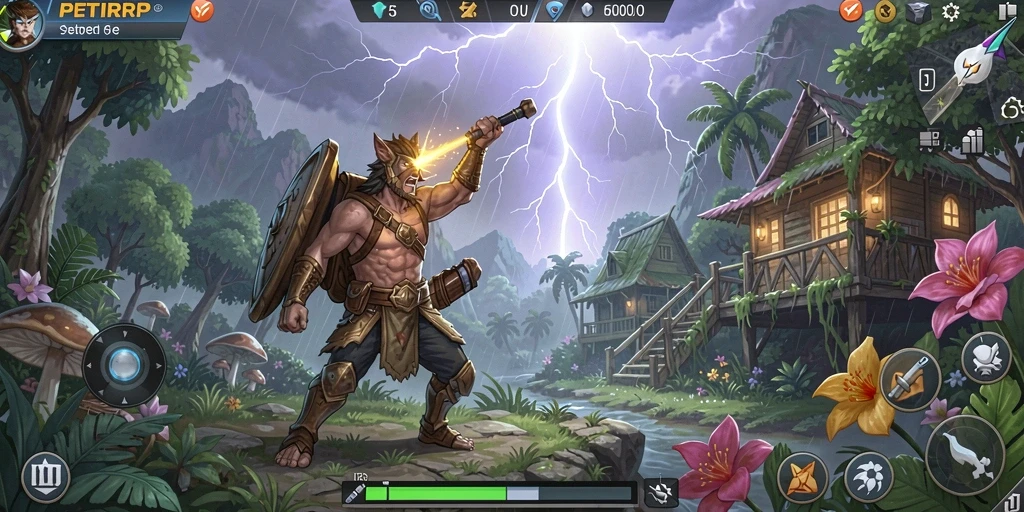 Tampilan menakjubkan dari gameplay PETIRRP di dunia terbuka.