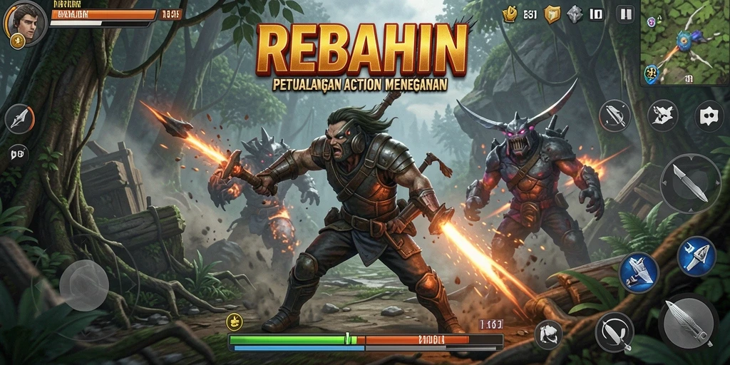 Tampilan screenshot gameplay REBAHIN yang menarik dan penuh aksi.