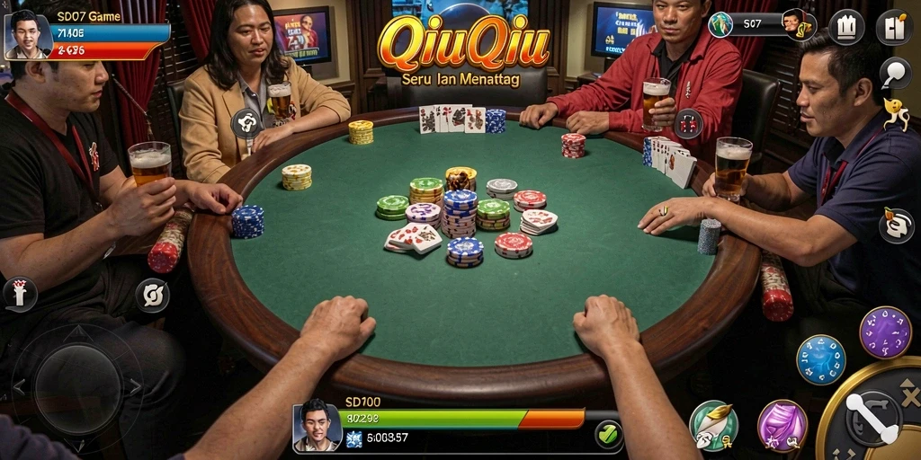 Tampilan gameplay QiuQiu yang menarik dan mendebarkan.