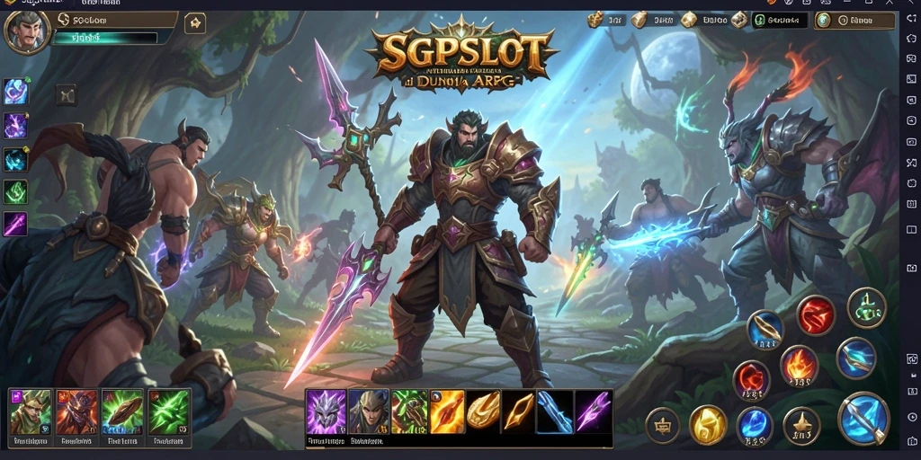 Tangkapan layar gameplay ARPG menampilkan aksi mendebarkan dalam SGPSLOT.