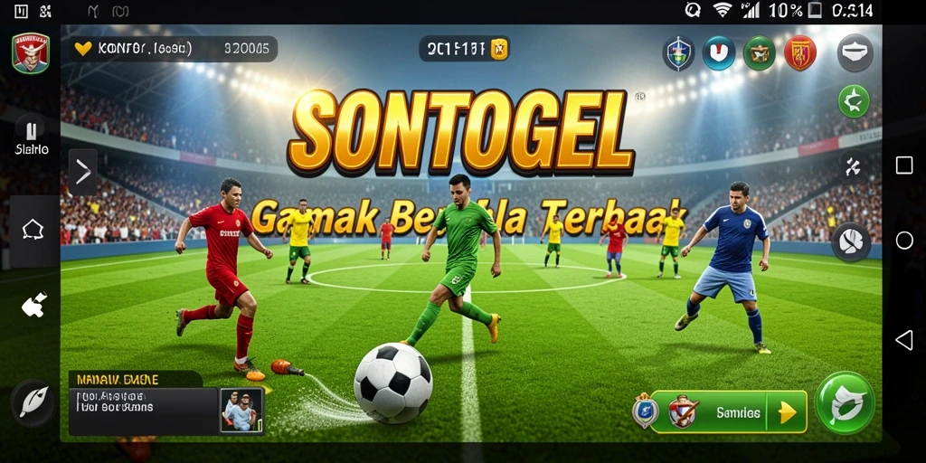 Tampilan menarik dari gameplay sepak bola di SONTOGEL.