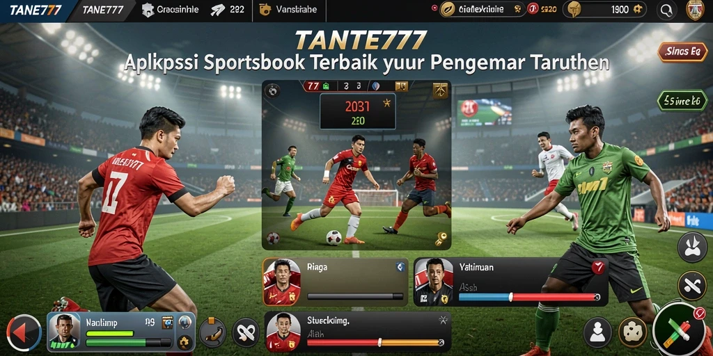 Tampilan antarmuka pengguna TANTE777 saat bertaruh pada olahraga.
