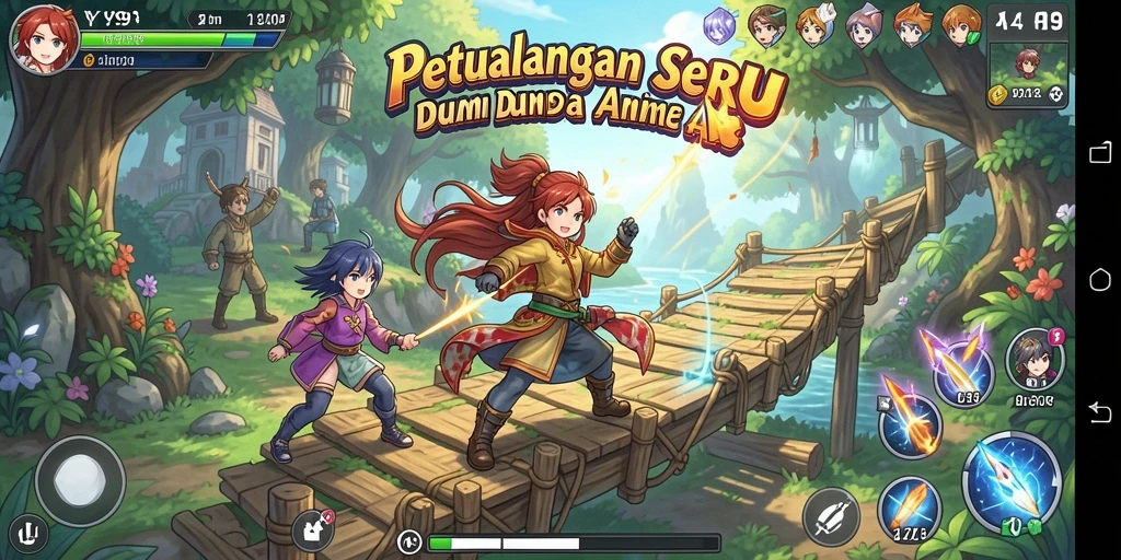 Tampilan gameplay seru dan karakter anime menarik dalam Y89.