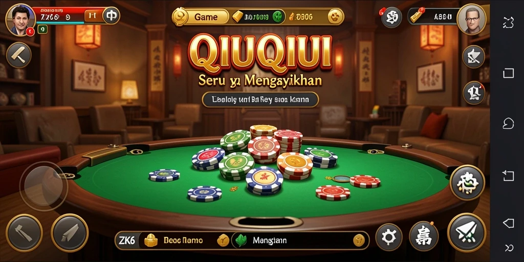 Gameplay QiuQiu yang seru dan menarik di ZK6.